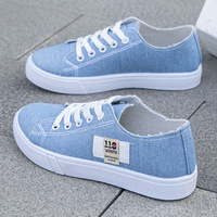2025 Spring Summer Women Canvas Sneaker Low Top Denim Sneakers Ladies Popular Flat Canvas Board Shoes Female Sapatos Femininos