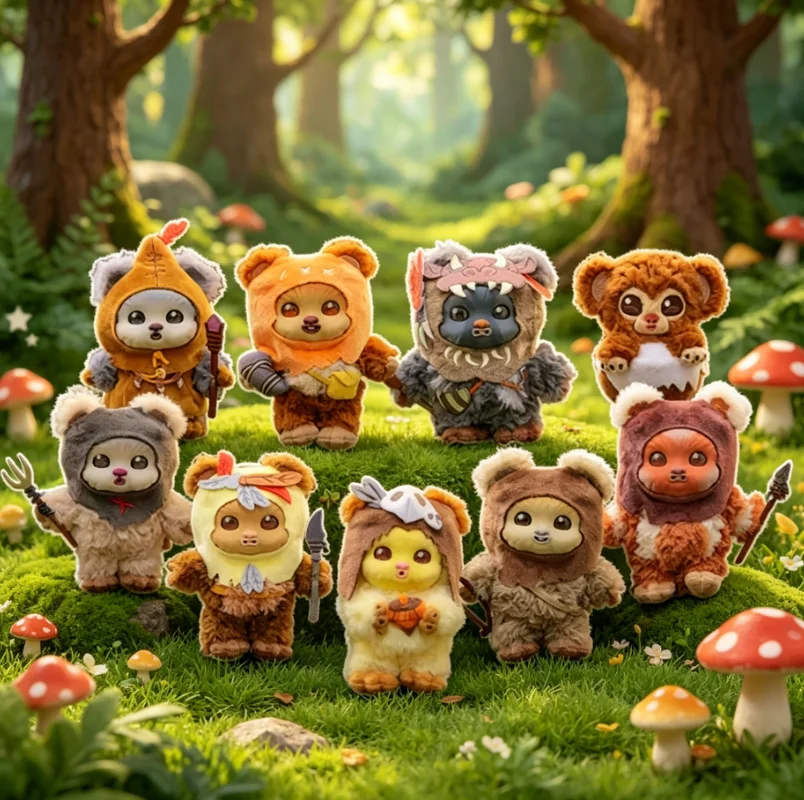 

New Arrival Hot Toys Ewok Cosbi Star Blind Box Vol.2 Pendant Bag Charm Decorative Keychain Creative Festival Gift For Fans