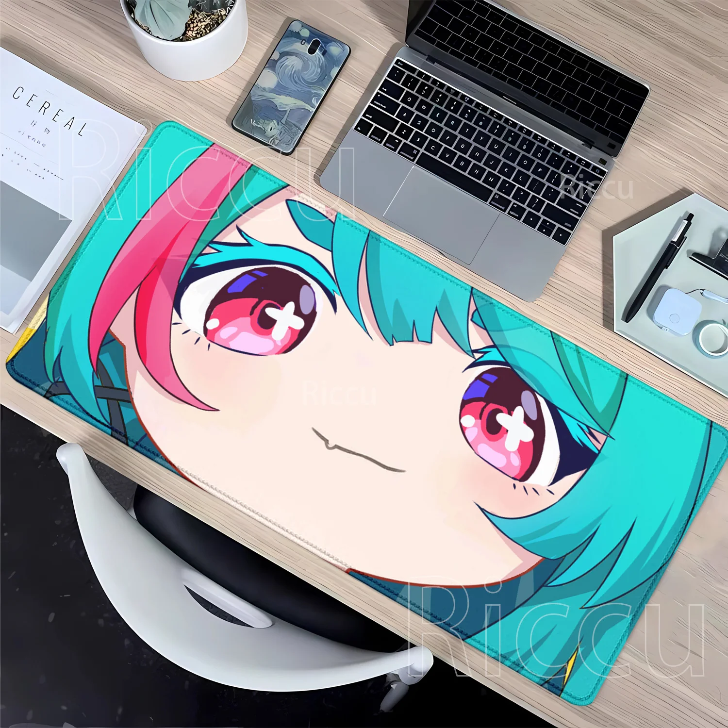 Mouse Pad Gamer XXL com Impressão HD, Tema Anime, para Escritório e Computador, 400x900mm, com Borda Costurada