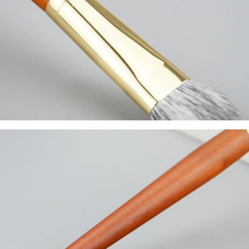 Pennello per fard per capelli naturali Dettaglio viso Ombra Pennelli per trucco Peli di capra Fard Bronzer Pro Strumenti cosmetici essenziali
