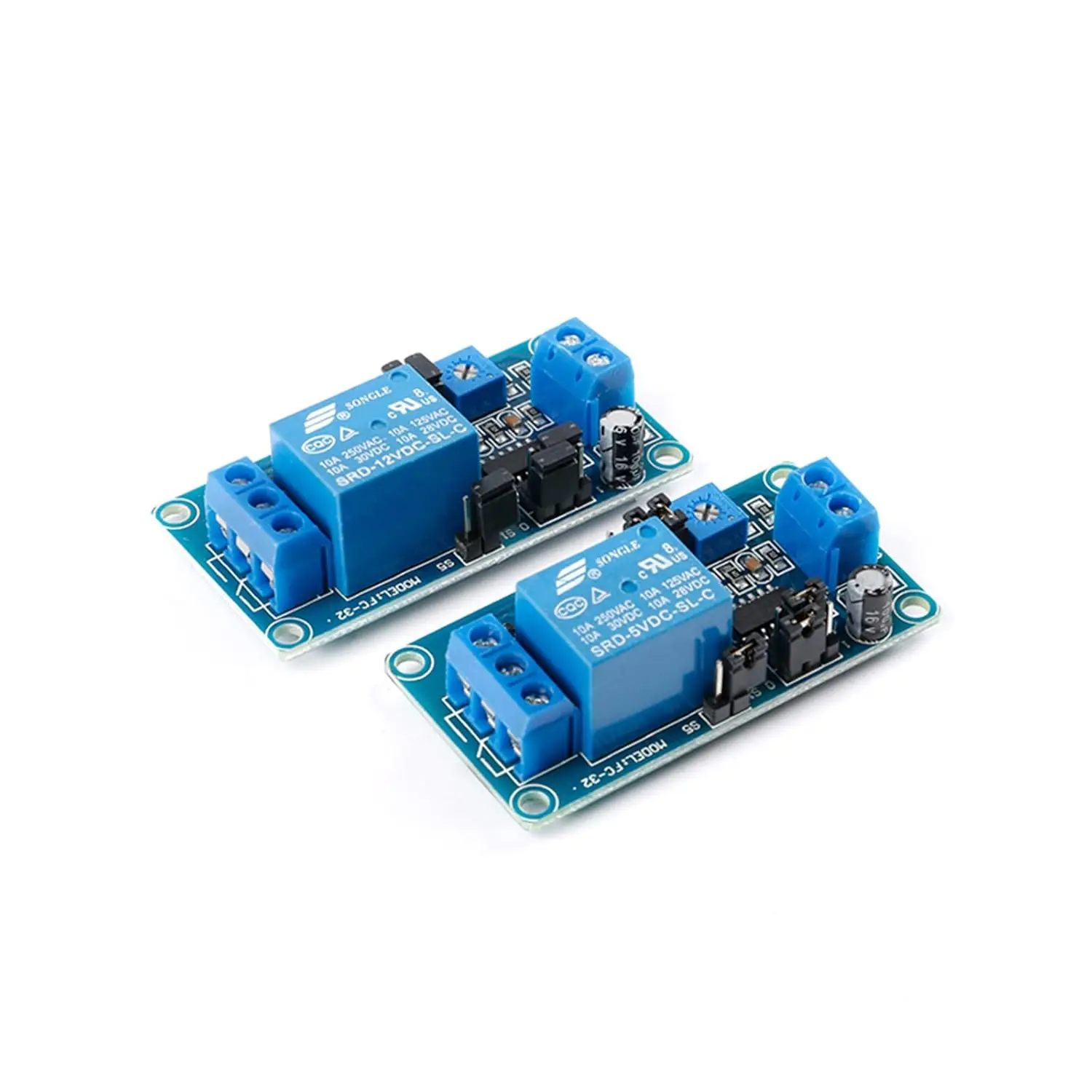 DC 5V 12V Time Delay Relay Module for Arduino Robot/Smart Home/Tachograph/GPS/PLC Control/Industrial Control LT-JDQ031