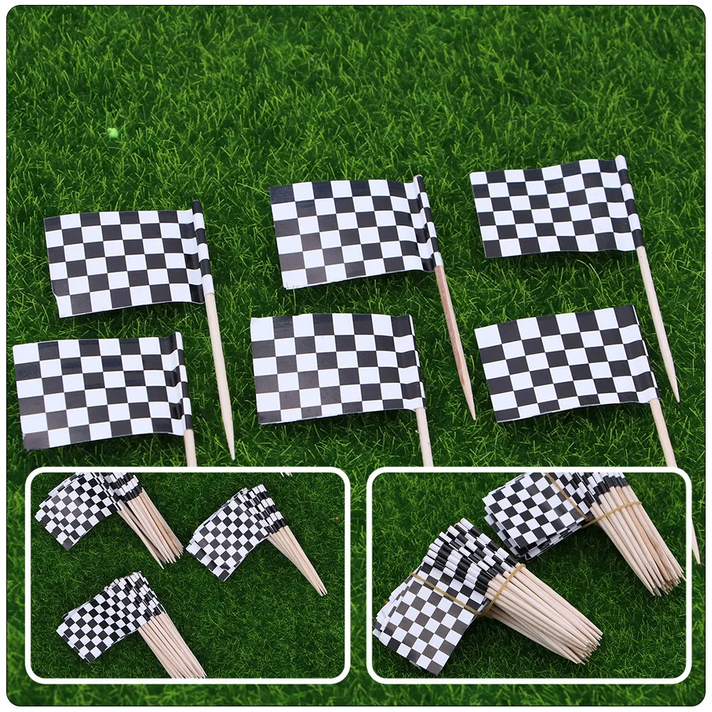 

200Pcs Toothpick Flags Wooden Cake Decorative Flags Party Cupcake Dessert Toppers Cocktail Picks Cake Inserts Flag