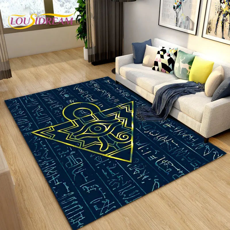 Yu-Gi-Oh MONSTER CARD Anime Area Rug Large,Carpet Rug for Living Room Bedroom Sofa Doormat Decoration,Kids Non-slip Floor Mat