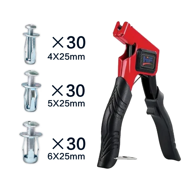 

91 шт. Расширительный винт, гайка-лепесток, гайки M4 M5 M6 с прочным заклепочным пистолетом, металлическая гайка в форме лепестка с винтами в сборе