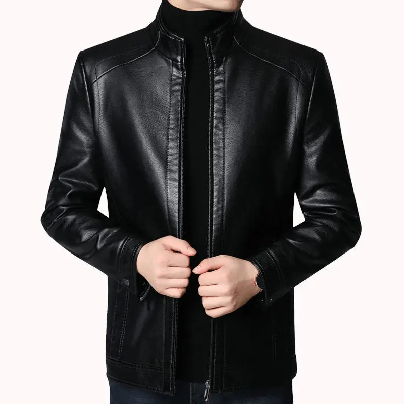 

2022 brand Streetwear Casual Blazer Jackets Man Outerwear Men Leather Suit Jacket Men Slim Fit Coats Spring Autumn Wear