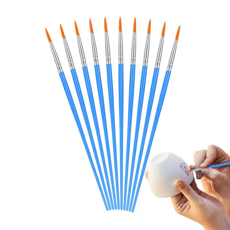 Nylon Painting Brushes Nylon Paint Brushes For Detailed Artwork Nylon Hair Artist Paintbrushes For Acrylic Oil Ink Water Color