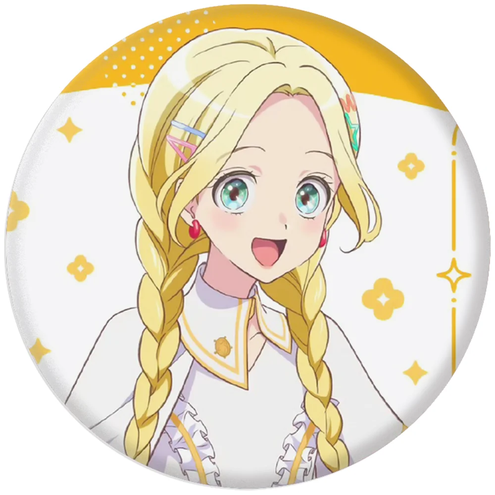 58mm 애니메이션 Maebashi 마녀 Akagi Yuina 코스프레 의상 배지 핀 SPTE Tinplate 브로치 소품 크리스마스 선물