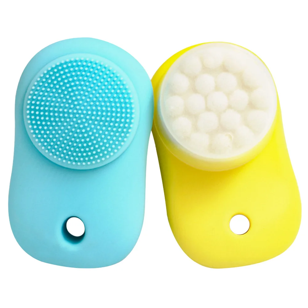 2 szt. Silikonowa szczoteczka do mycia twarzy, głęboko oczyszczająca, złuszczająca, usuwająca zaskórniki, do skóry wrażliwej