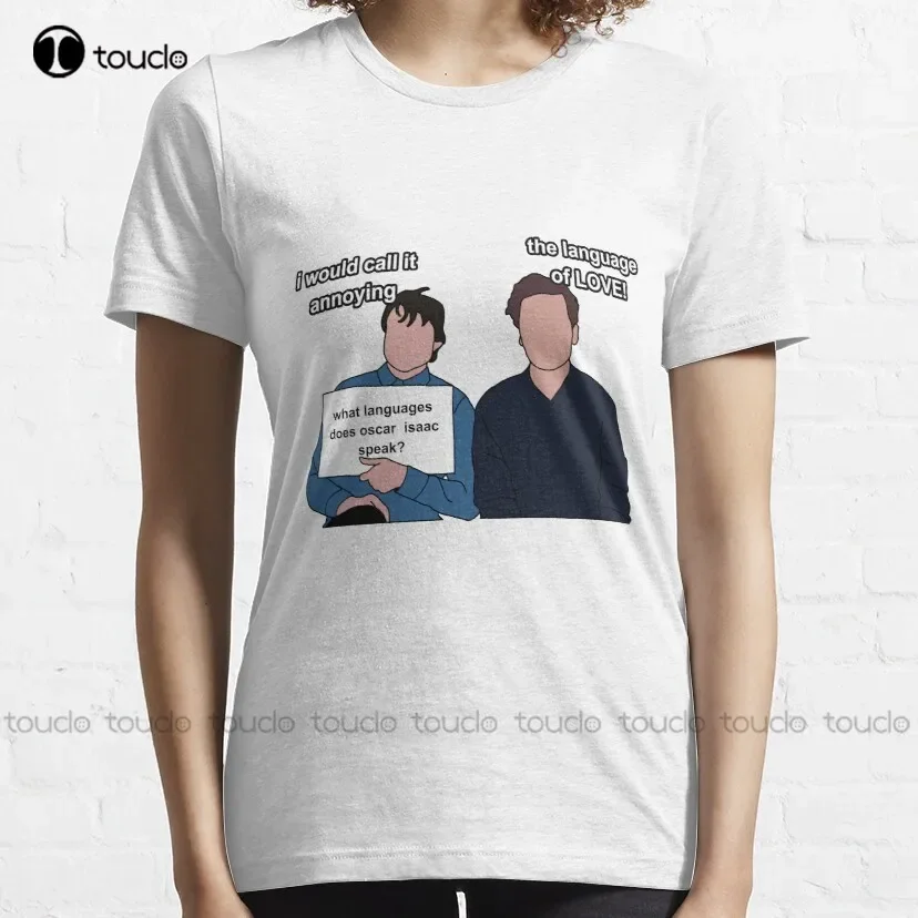 Oscar Isaac And Pedro Pascal Classic T-Shirt Mens Tshirt Cotton Outdoor Simple Vintag Casual Tee Shirts Xs-5Xl Breathable Cotton