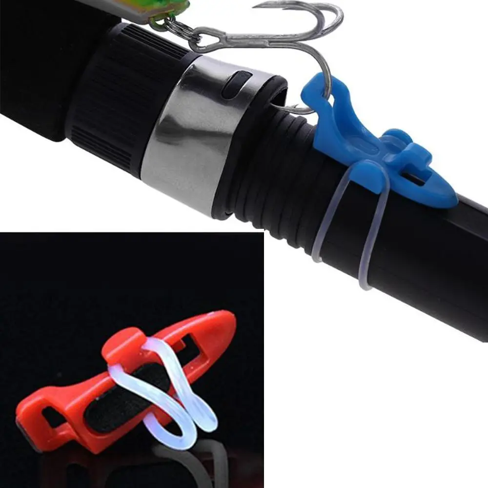 Portable 3 Rubber Rings Plastic Rubber Safe Hanger Fishing Gear Hook Secure Keepers Lures Holders