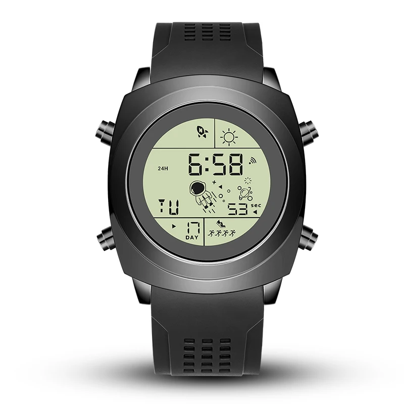 Astronaut Digital Watch Men Women Kids Sports Electronic Wristwatch Spaceman Dial Waterproof Multifunctional Student Watch