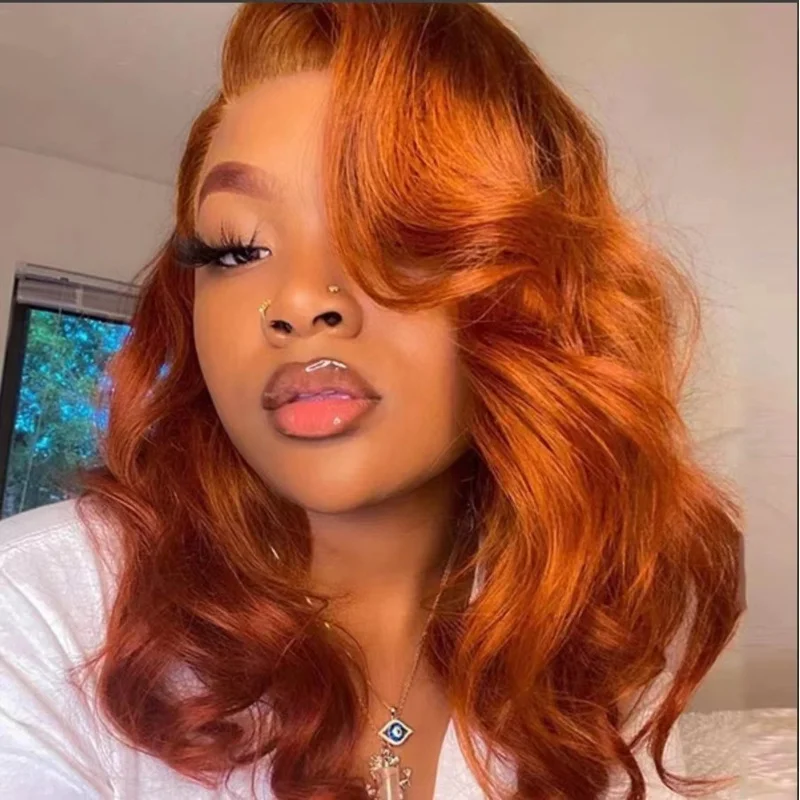

Fashionable , side-parted hair, medium-length wavy wig cap