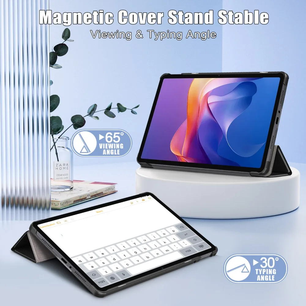 Case For Funda Xiaomi Redmi Pad 2 2025 11 inch Smart Tablet Case Tri-Folded Flip Stand Adsorption Hard Back Shell Tablet Cover