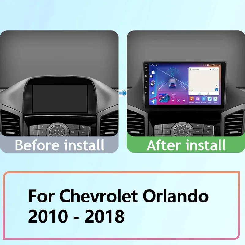Android 15 For Chevrolet Orlando 2010 - 2018 Car Multimedia Video Player Navigation GPS 4G Wifi RDS BT Carplay Head Unit No 2din