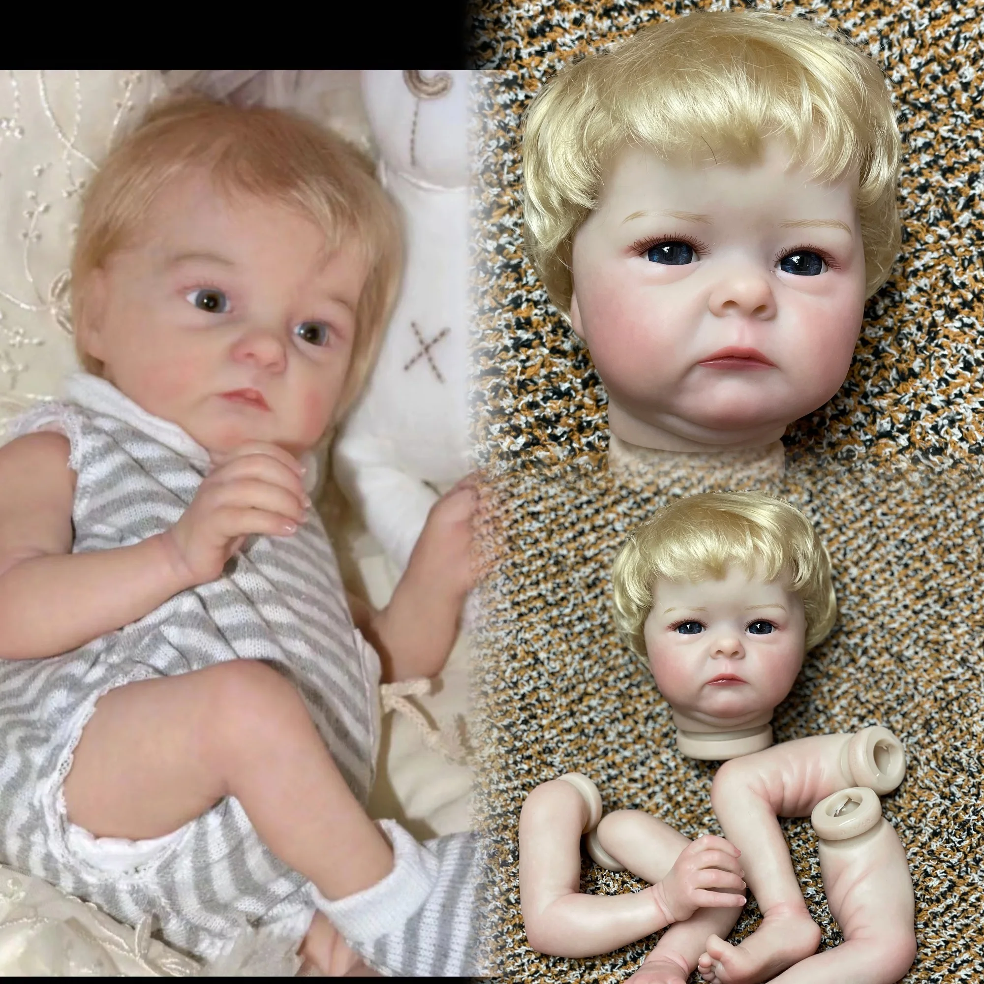 16Inch Tink Bebe Kit Reborn With Rooted Hair 3D Painted Skin Visible Veins Lifelike Real Art Bebe Reborn Kits Sin Pintar