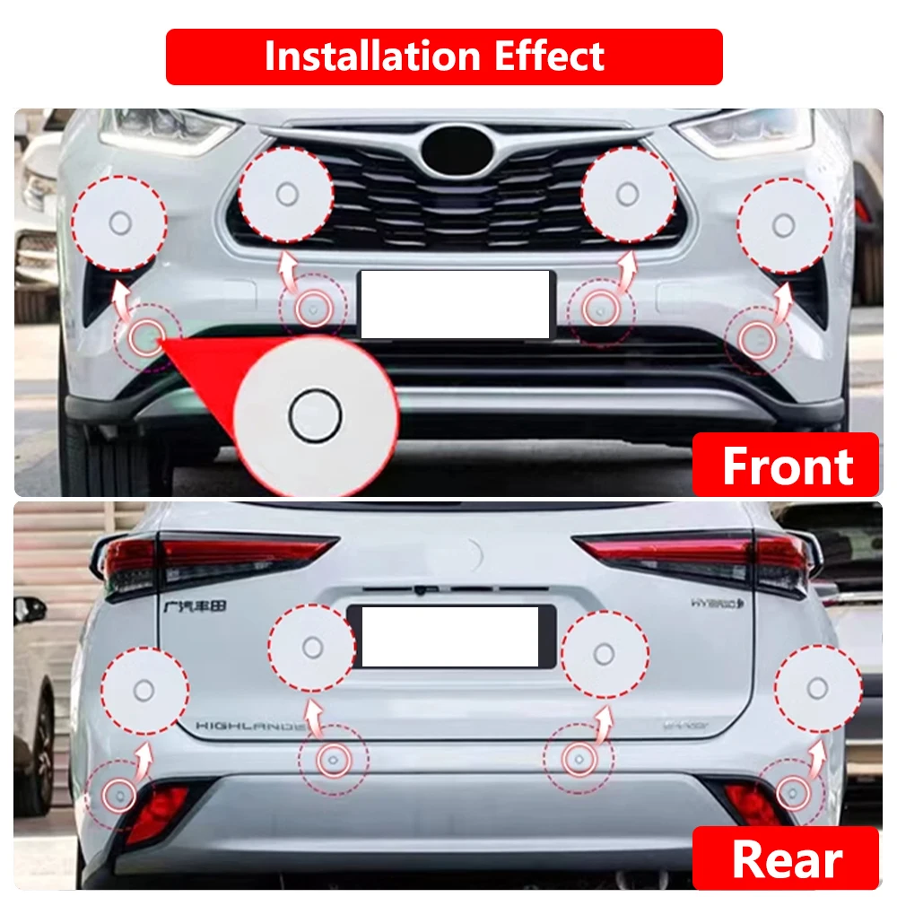 for Toyota Highlander Kluger XU70 2020~2025 Car Parking Sensor Front Rear Reverse Assist Reversing AID System plug ＆ play