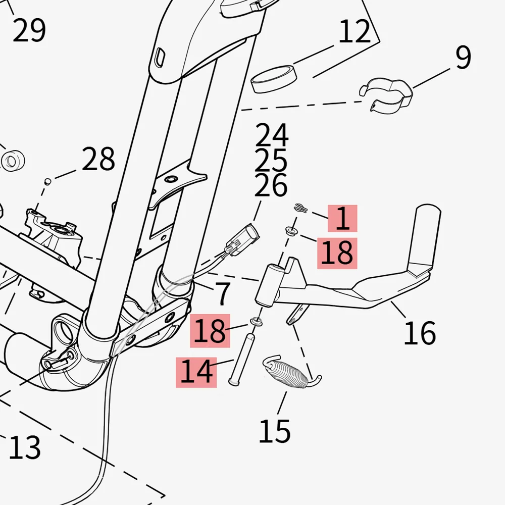 Side Stand Dowel Pin Manufacturer Part Number 50003-89B For Harley-Davidson Sportster Series XL883 X48 XL1200 1989-2025 2026
