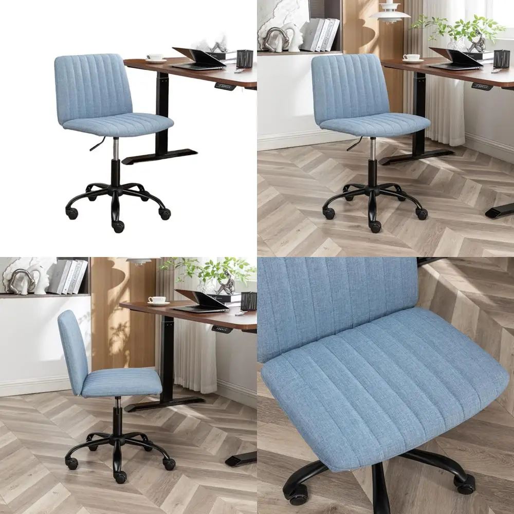 

360° Swivel Ergonomic Office Chair with Adjustable Height, Padded Seat, Metal Base & 5 Casters