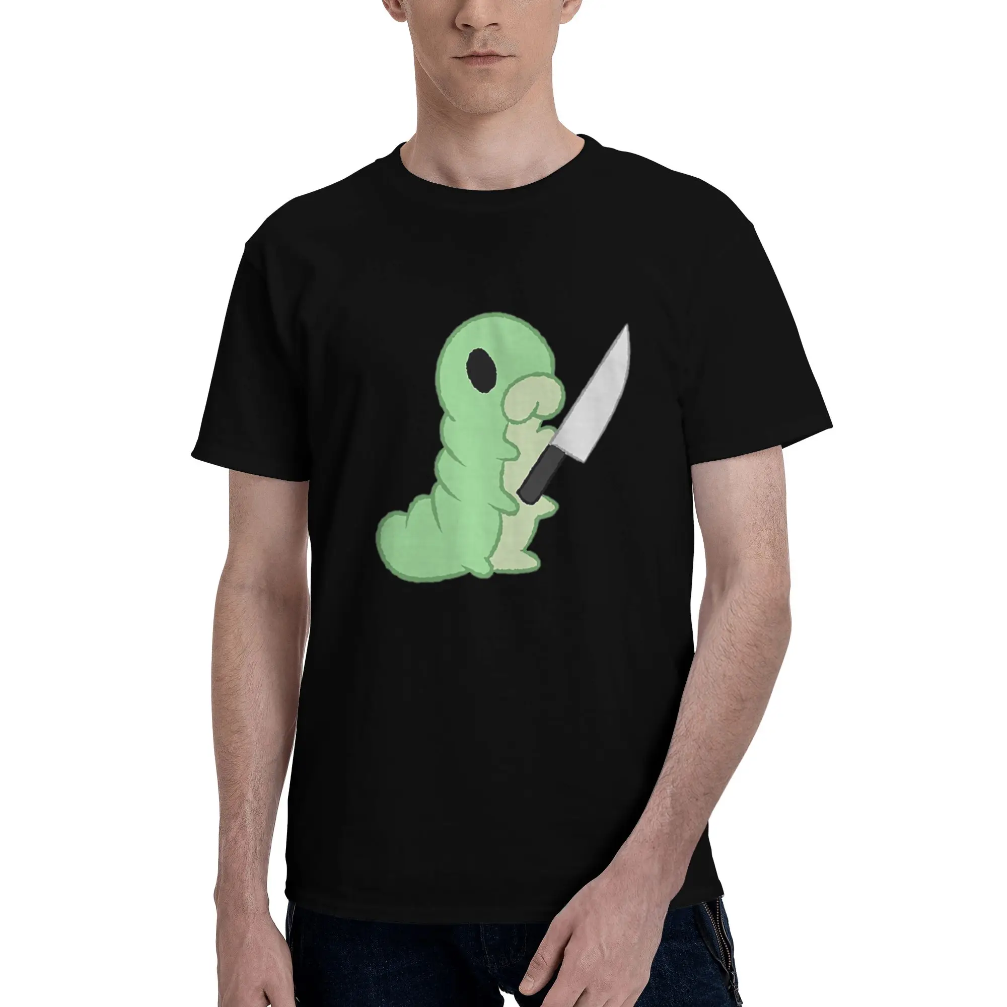 

Hollow Knight Grub With a Knife 100% Cotton T-Shirt Men's Funny T Shirts Men O-Neck Short Sleeve S-6XL