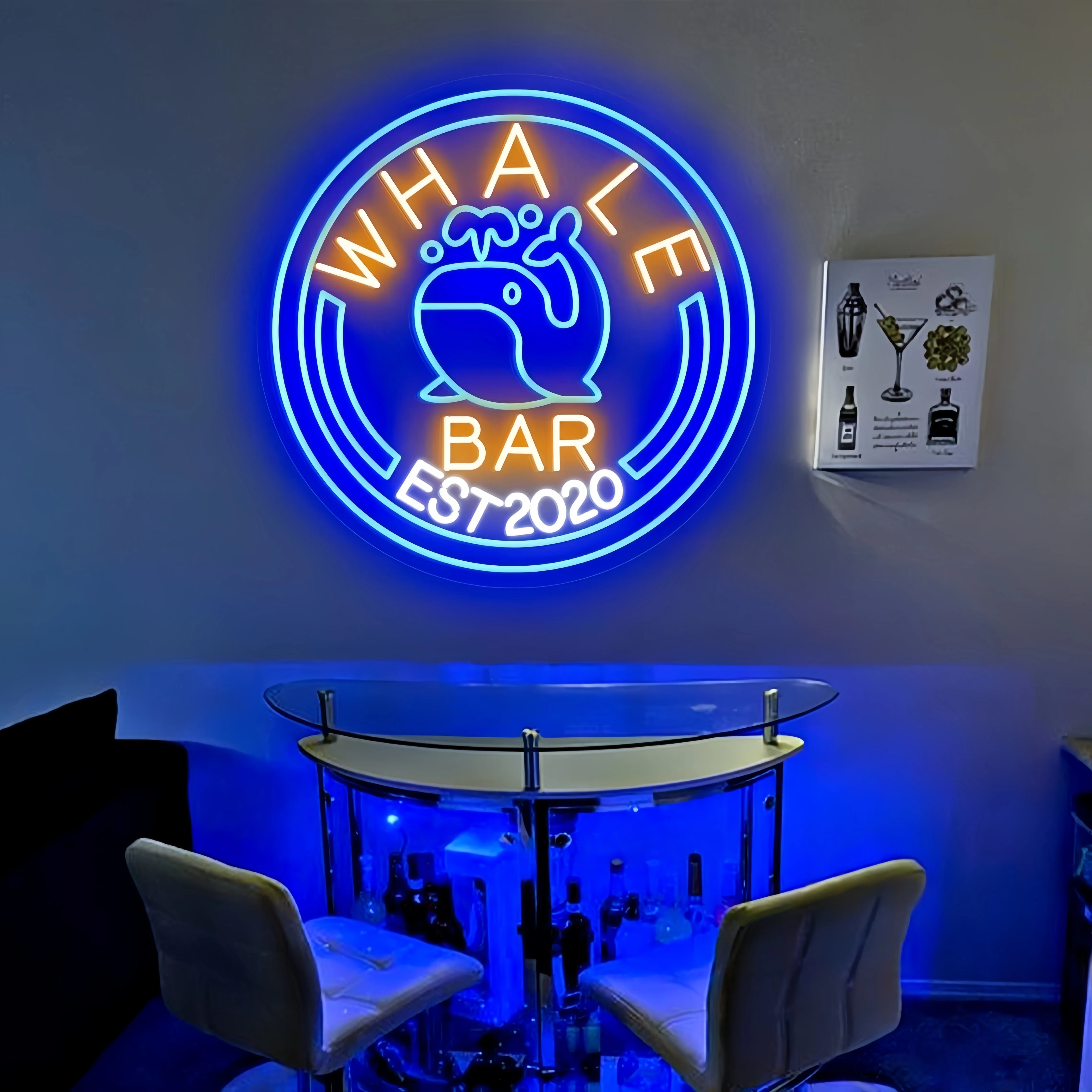 Custom Bar Neon Sign, Personalized room decoration Bar Pub Beer LED Neon Light Sign Wall Decor Man Cave Sign, for gift