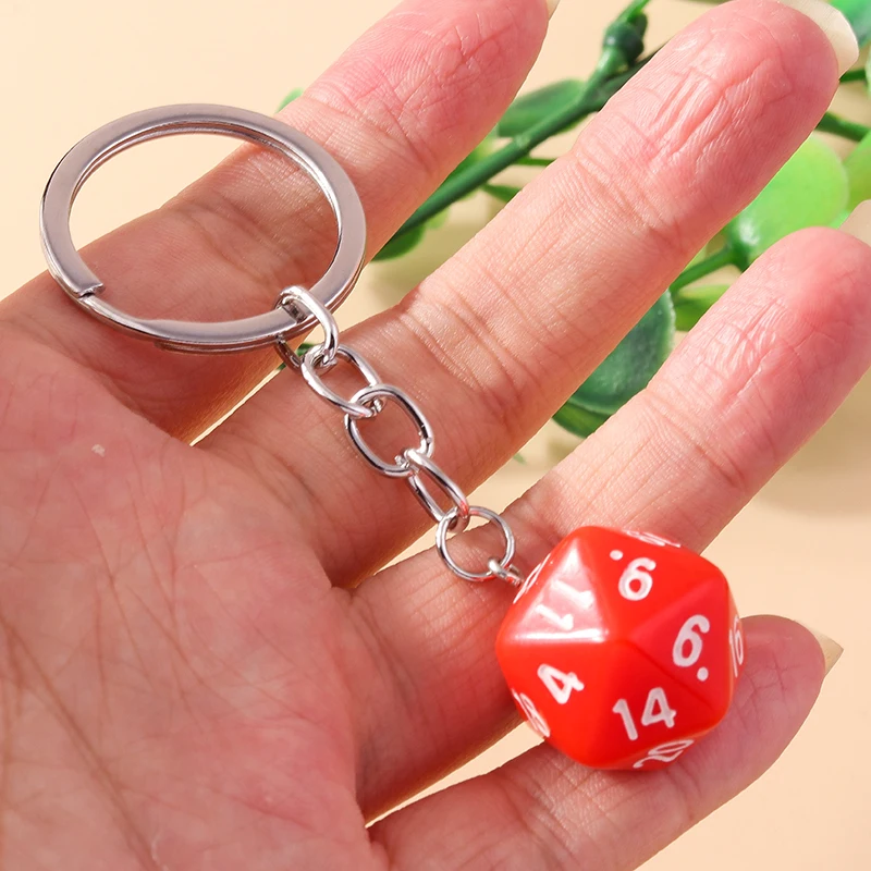Aihua Neue Cartoon 3D Persönlichkeits-Digital-Würfel Schlüsselanhänger in Rot für Autoschlüssel, Handtaschendekoration, DIY-Schmuck – Detail 15