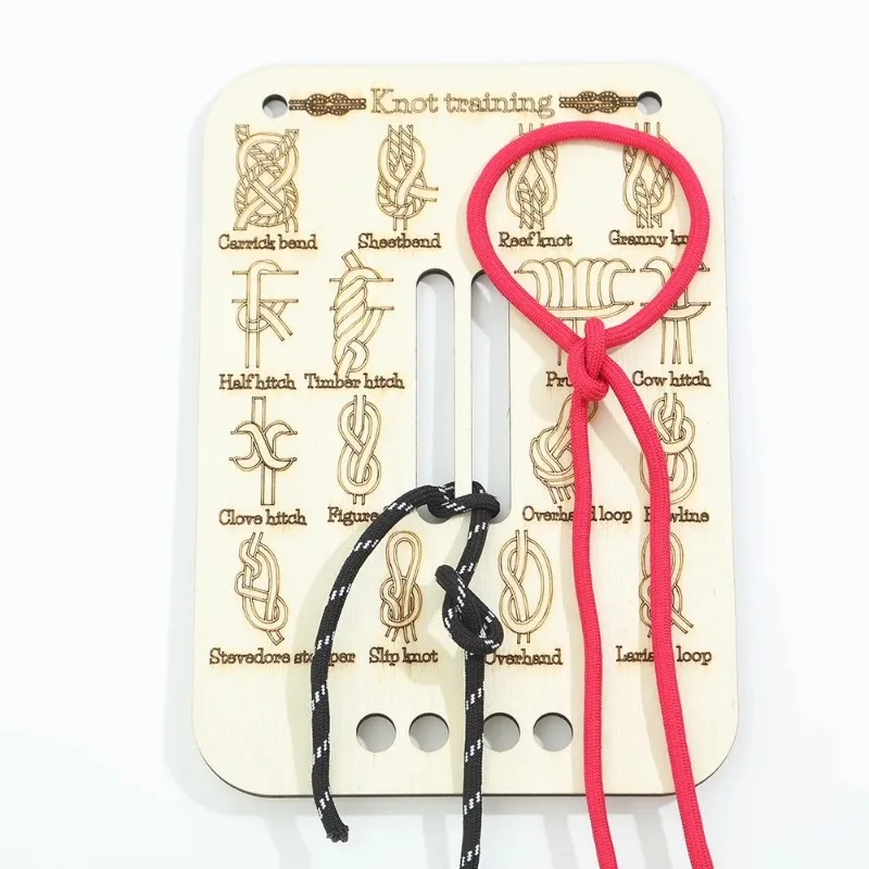 Kit de planche d'entraînement pour nouer des cordes en extérieur pour adultes, avec ensemble de cordes, pour apprendre et maîtriser les compétences sportives et de survie