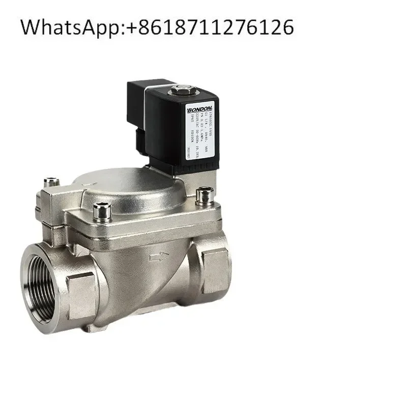 

BONDON QUANJA двухпозиционный двуходовой мембранный электромагнитный клапан из нержавеющей стали 316, водяной клапан, нормально закрытый