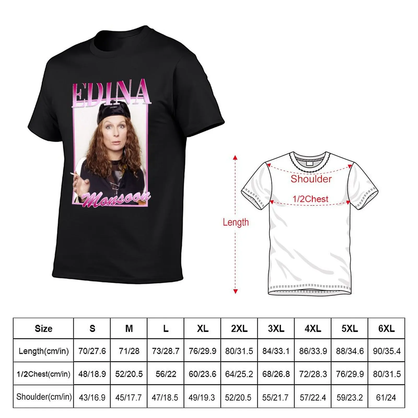 Edina Monsoon Ab Fab T-Shirt graphic t shirts custom shirt summer tops Men's t shirts