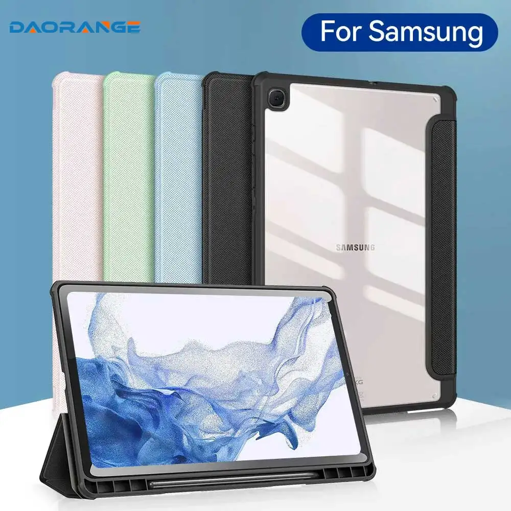 

Tablet Case for Samsung Galaxy Tab S6 Lite 10.4 A8 10.5 S7/ S8 S9 Plus S9 FE 12.4 S8 S9 Plus 12.4 Cover With Pencil Holder