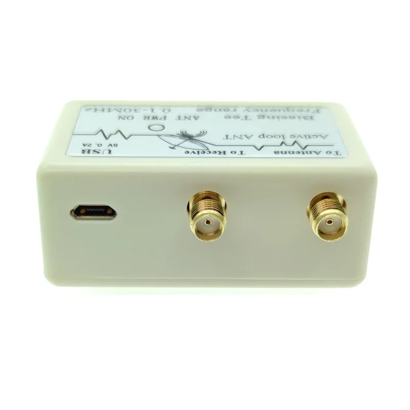 0.1-30MHz Small Loop Antenna 5V Bias Power Supply Bias-T Feed Power Supply Unit DC 5V200 MA