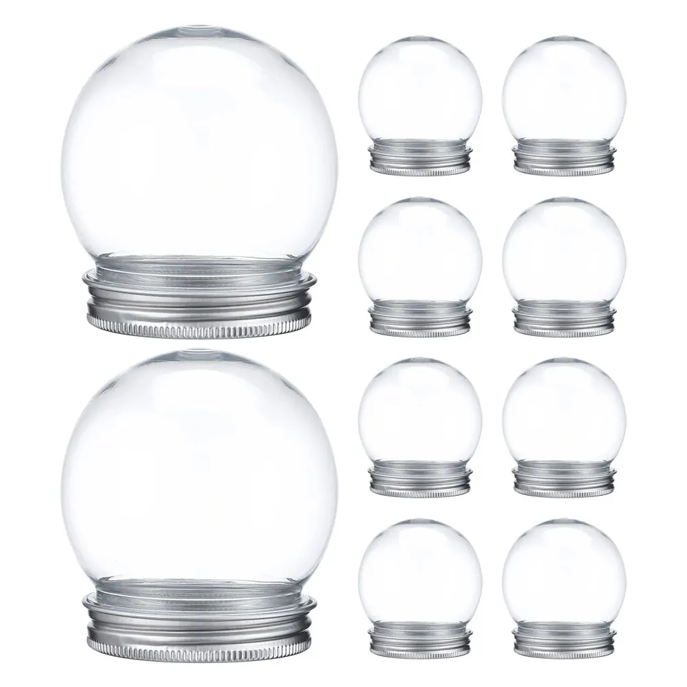 

Christmas Snow Globe Clear Plastic Fillable Balls DIY Globes Candy Cookies Jar Crafts
