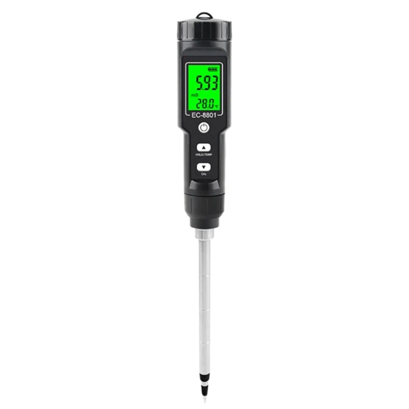 EC/TEMP Soil Tester 0.00-10.00 MS/Cm Hand Digital Garden Meter Soil Tester Tools Potted Plants Gardening Agriculture