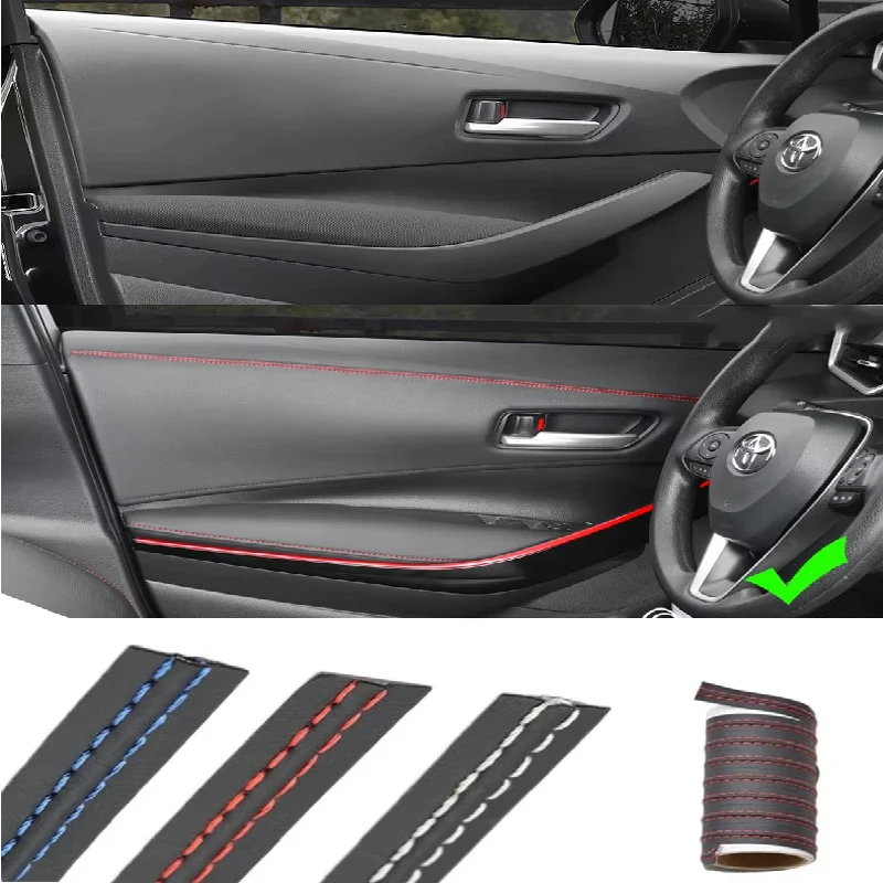 GM Decorative Moldings DIY Flexible Interior Strips Car Decorative Woven Strips Dashboard Stickers