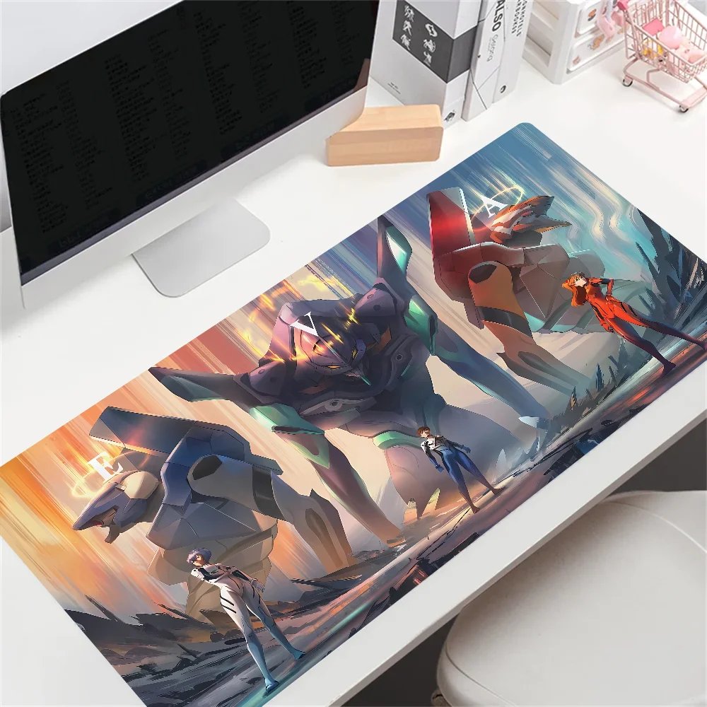 Large Size Deskpad Anime E-Evangelions Lock Edge Playmat Natural Rubber Mousepad Xxl Game Surface Kawaii Deskmat Manga Accessory