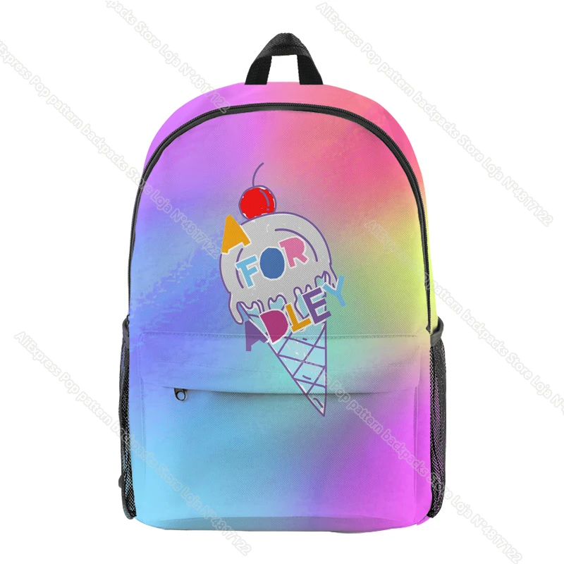 Harajuku A for Adley 3D Print School Bags Kawaii Youthful Notebook Backpacks Oxford Waterproof Boys/Girls Travel Bags