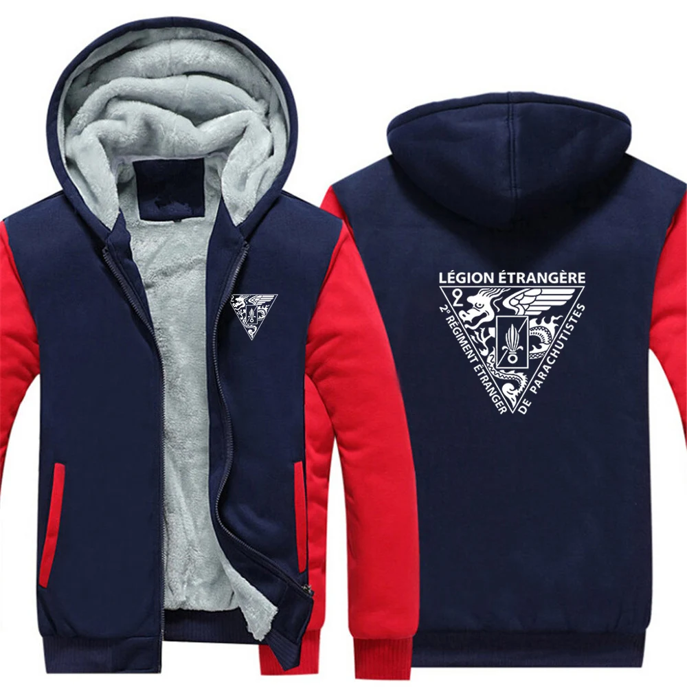 2026 Autumn And Winter Thicken Coat French Foreign Legion Special Forces Armyr Logo Print Men's Anti Collision Shirt Hoodies