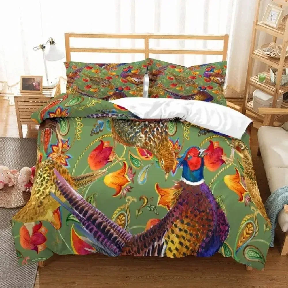 

Chicken Duvet Cover King Queen Size Watercolor Rooster Bedding Set for Kids Teens Adults Farm Animal Polyester Comforter Cover