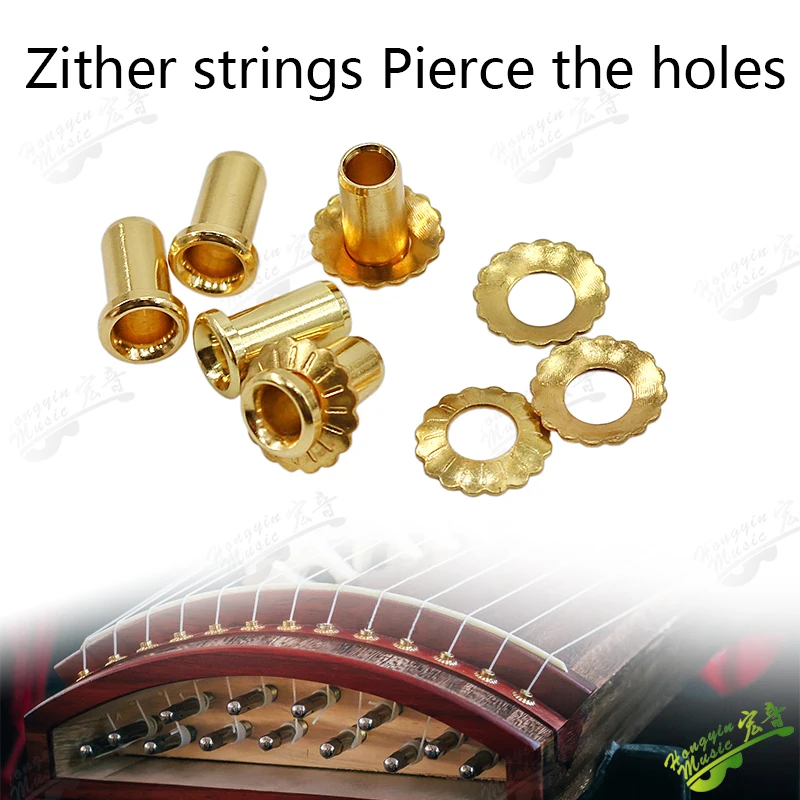 Zither tuning string eye through string hole refurbishment repair accessories tool