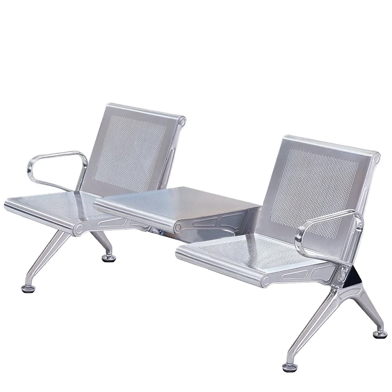 Stainless Steel Airport & Hospital Waiting Chair Public & School Bench Bank with Coffee Tablepromote sales