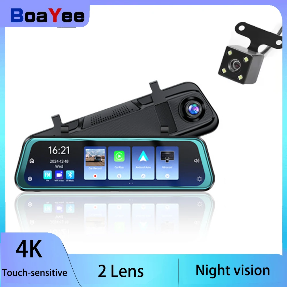 

9.66 Inch Dashcam English version Car camera recorder Rear view Video Rearview mirror Night vision Camera Dvr