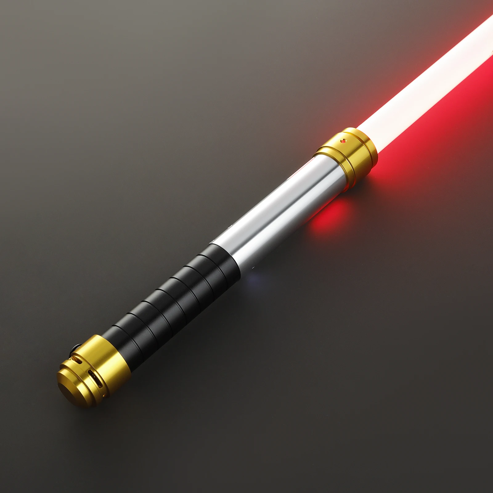 DamienSaber Heavy Dueling Lightsaber Sensitive Smooth Swing Xenopixel Light Sabers Metal Hilt Motion Control with 34 Sound Fonts