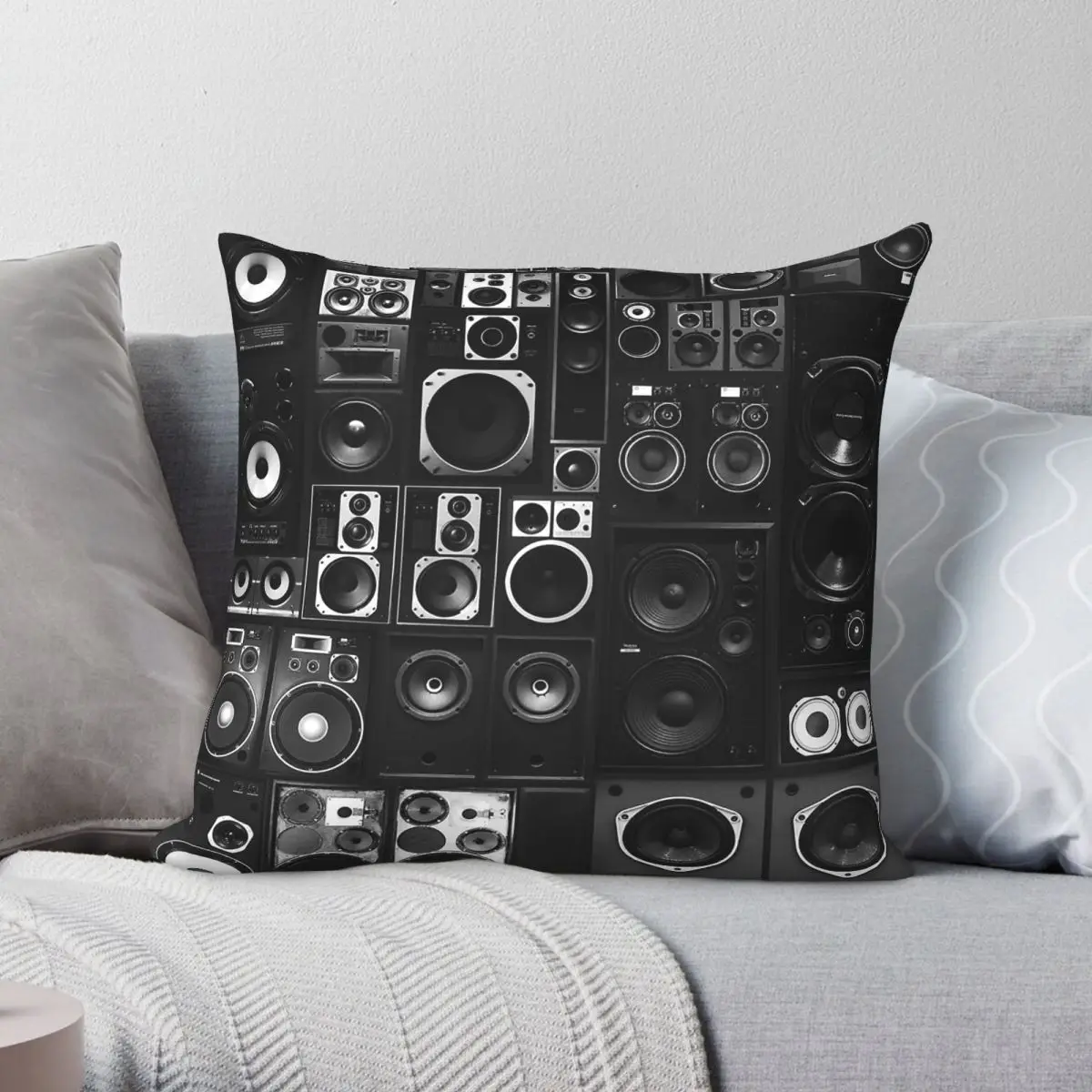 Hifidelity Vintage Audio Series Pillowcase Polyester Linen Velvet Creative Zip Decorative Pillow Case Home Cushion Case 18