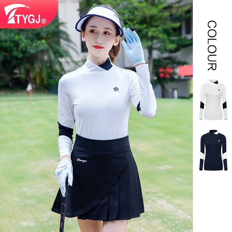 

TTYGJ Spring and Autumn Golf Clothing Women's Long Sleeve T-shirt Breathable and Refreshing Sports and Leisure Top Ball Clothing