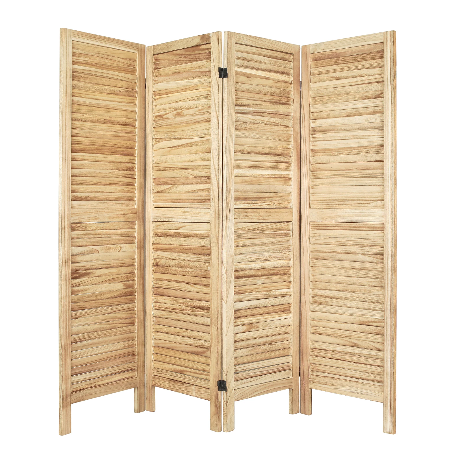 

Room Dividers and Folding Privacy Screens, 4 Panels Wood Room Dividers, Easy to Move and Freestanding