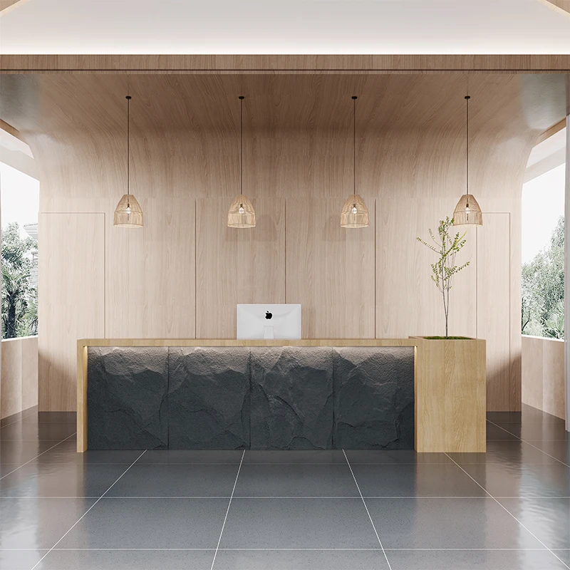 

front desk reception reception desks elegant checkout black modern reception desks service sales escrivaninha office furniture