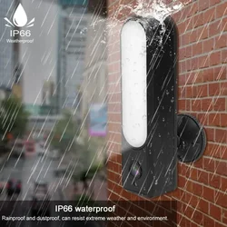 Courtyard Tuya Floodlight Camera WiFi Garden Wall Lamp Outdoor Waterproof Security Surveillance Smart Light