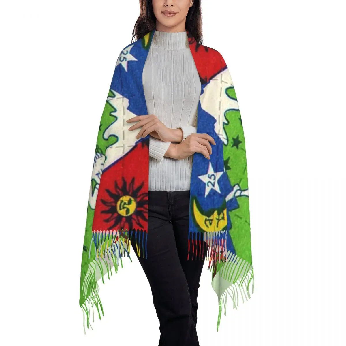 Custom Albert Hoffman 1943 Blotter Tassel Scarf Women Soft Lsd Acid Blotter Party Shawls Wraps Female Winter Fall Scarves