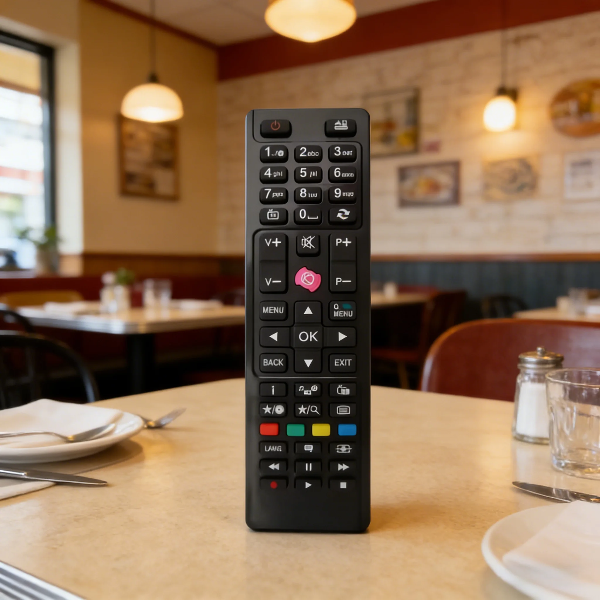 RC4870 RC4849 Ergonomic TV Hand‑Controller, Works With RC4875 RM‑C1247, Plug‑and‑Play Infrared Television Replacement Remote