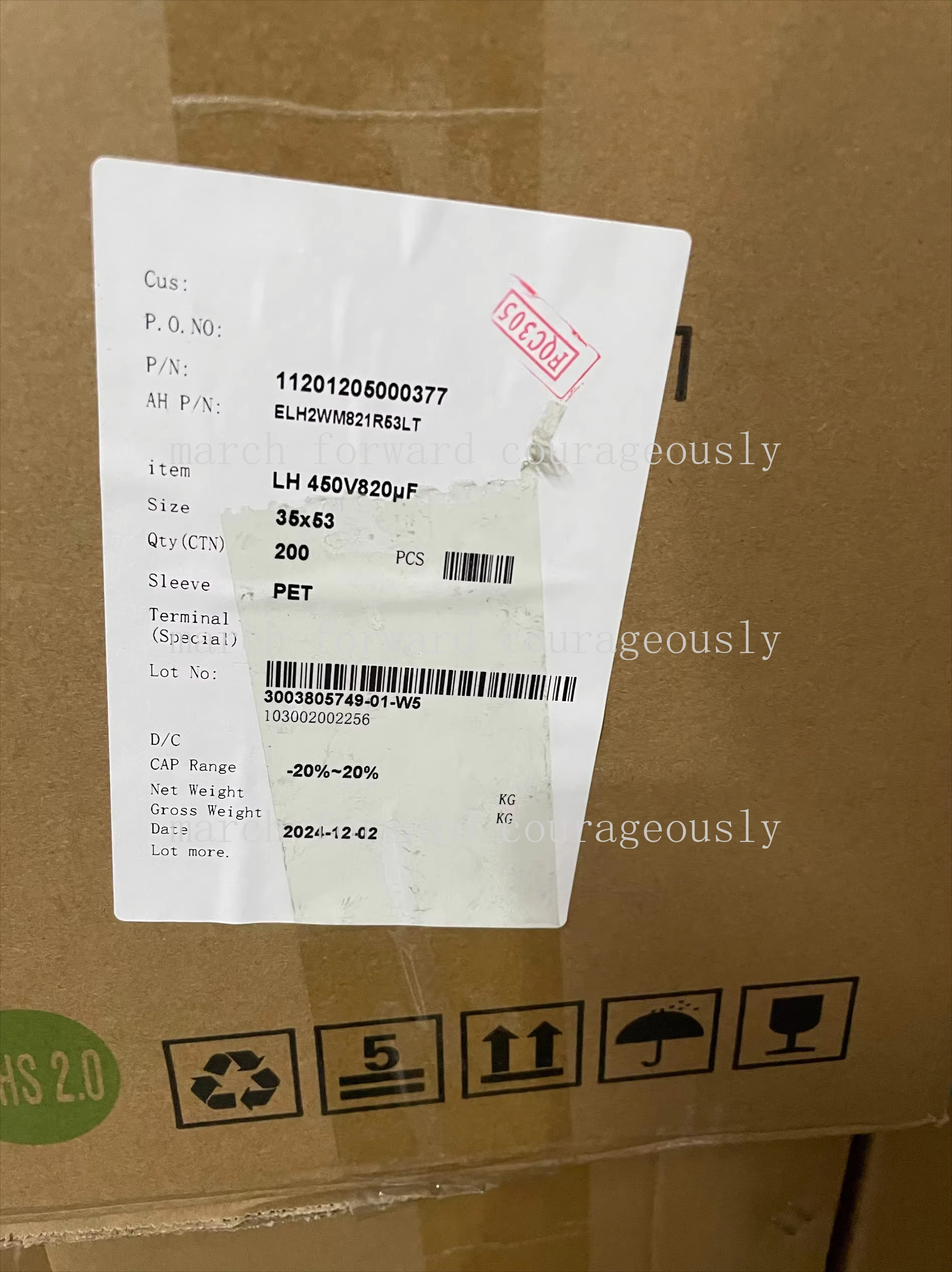 for Ai shi brand new original 450V 820UF square/corner aluminum electrolytic capacitor 500V 820UF 35X53