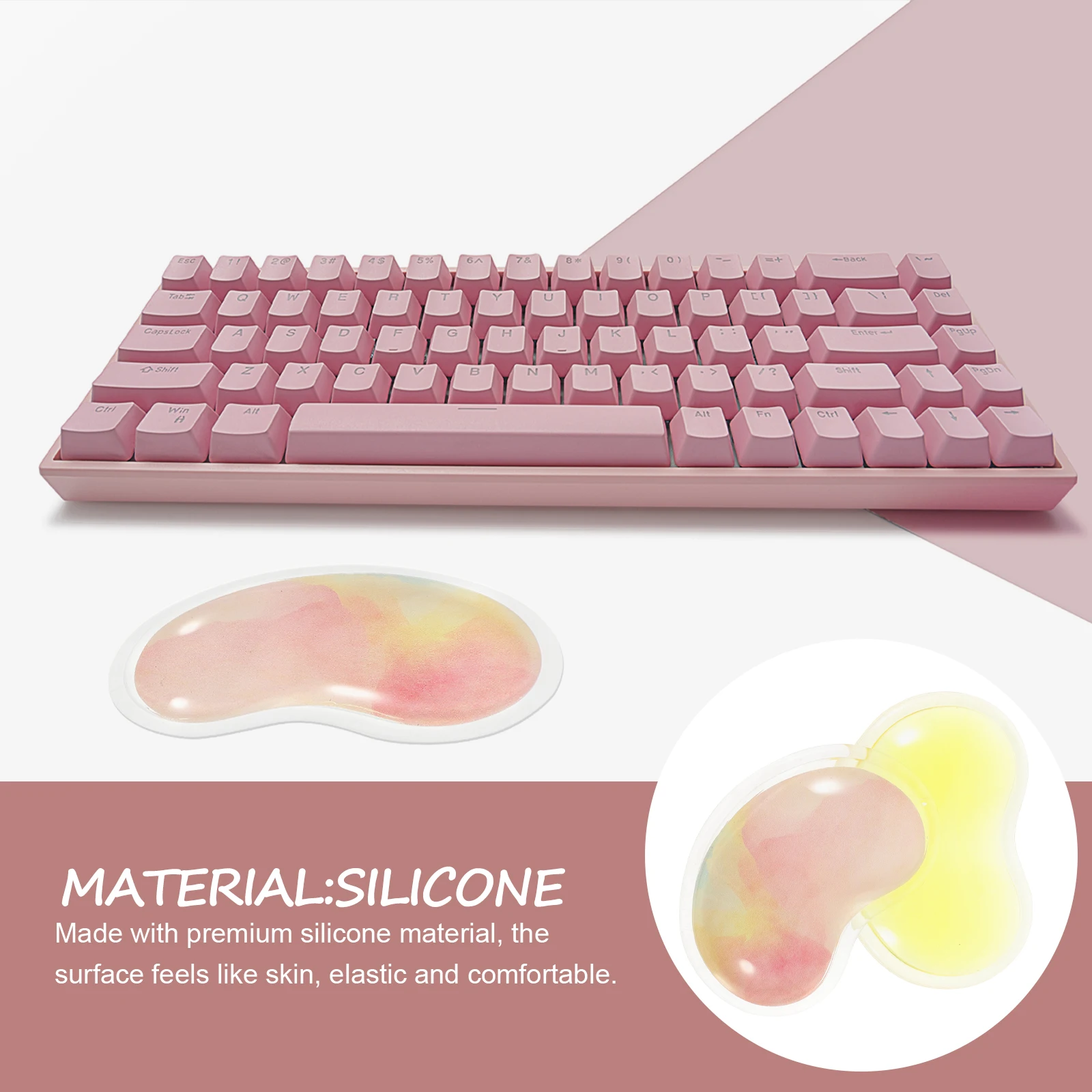 

2 Pcs Mouse Mat Computer Accessory Wrist Rest for Laptop Mousepad with Supply Silica Gel Support Ergonomic Office